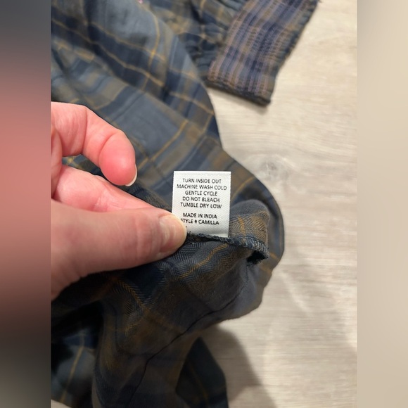 SISTER MARY Plaid and Floral Blouse / Size XS / - Picture 5 of 5